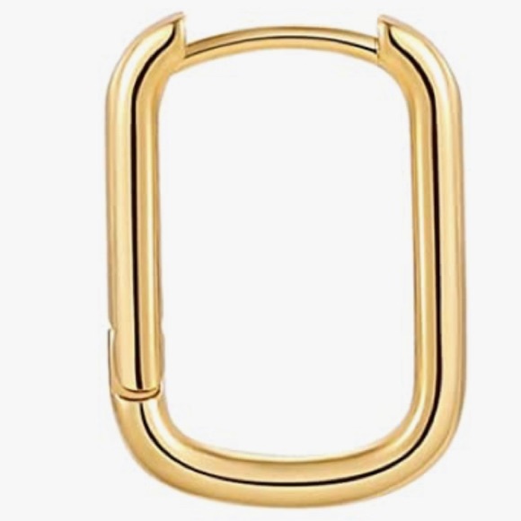 Erpels Square Hoop Earrings Set, 14K Gold Plated Lightweight Chunky Hoop Earring - Picture 3 of 3